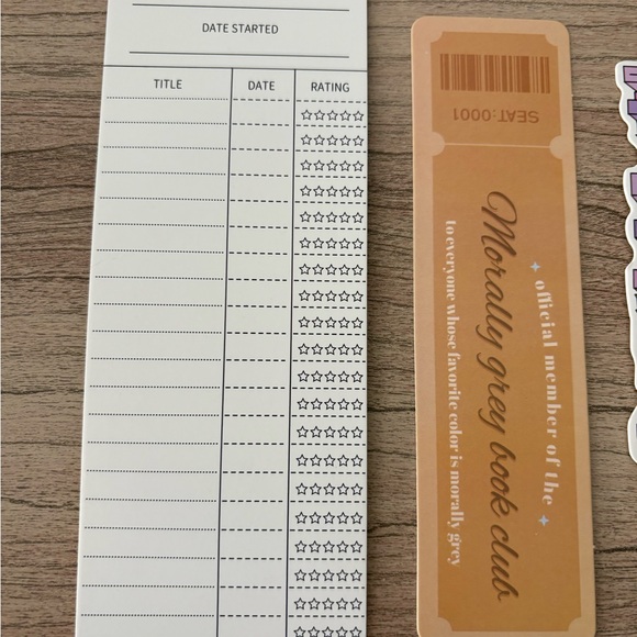 Bookish bundle Sticker Set with Pen Bookmarks - Picture 6 of 11